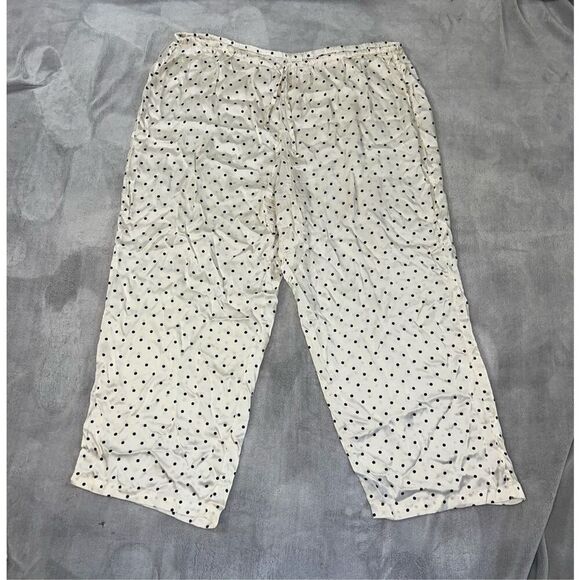 Women’s Silk Pajama Pjs Set Tank & Capris Ivory/Cream 3X - Picture 5 of 13